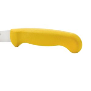 Couteaux à éplucher de cuisine à manche jaune avec lame pointue argentée et poignée incurvée pour l'épluchage des fruits et la préparation des légumes - Product Image 6