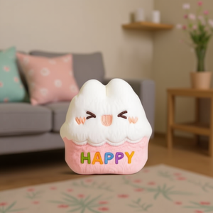 Ornamento Decorativo per Cupcake Ilan, 1 Pezzo, Faccina Felice in Tessuto, Decorazione per la Casa - Product Image 3