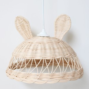 Rabbit rattan lampshades cheap costs natural lamp <b>cover</b> shades kids bedroom ceiling <b>lights</b> - Product Image 1