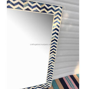 Espejo de Pared Hecho a Mano con Incrustaciones de Hueso Color Marfil, Ecológico, Ligero, Estilo de Diseño Industrial para Uso en Oficina, Precio Económico - Product Image 4