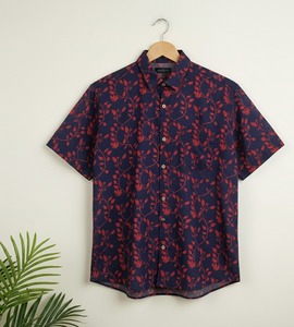 Chemise pour garçons 100% coton imprimée à la main, style zig-zag, manches courtes, vêtements décontractés pour hommes, prix de gros - Product Image 1