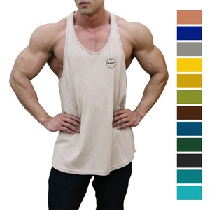 2023 Custom Designs Men's Gym <b>Running</b> Tank Top Breathable Polyester Sports Plain Stringer Fitness Gym Tops Hot Sales - Product Image 6
