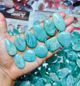 Cabujón de Amazonita Natural de Grado AAA, Piedra Preciosa Suelta Mixta Hecha a Mano para Joyería, ASHU GEMS - Product Image 2
