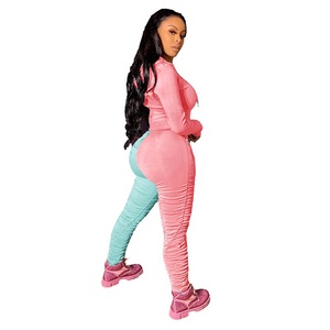 Conjunto Deportivo de Terciopelo Extra Grande para Mujer, Conjunto de Dos Piezas, Chándal de Talla Grande para Mujer, Conjuntos de Dos Piezas, Ropa de Calle para Otoño e Invierno - Product Image 2