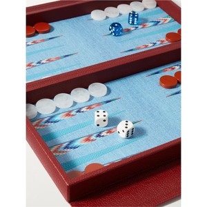 Juego de Backgammon de Cuero de Lujo, Tablero de Madera, Estuche de Viaje Portátil con Dados y Fichas, Juego de Backgammon Clásico de Alta Gama - Product Image 5