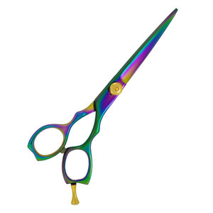 Ciseaux de barbier personnalisés en acier inoxydable multicolores avec vis de réglage dorée, ciseaux de coiffure professionnels de qualité supérieure - Product Image 5
