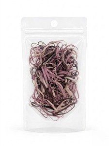 Élastiques à cheveux ronds Uniband en TPU, couleur rose-brun, haute qualité, écologiques, unisexe, fabriqués en Corée, pour usage quotidien, décontracté, emballage en sachet OPP - Product Image 2