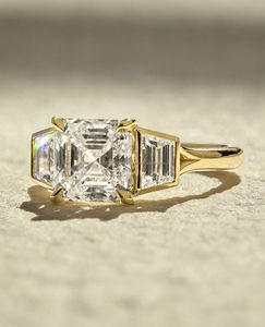 Igi/gia แล็บตัดเพชรวินเทจ14K สีเหลืองแหวนแต่งงาน/งานหมั้นใส่ได้ทั้งชายและหญิงสีขาวทองคุณภาพดีสำหรับงานปาร์ตี้ครบรอบ-คุ้มค่า - Product Image 2