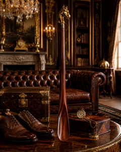 Chausse-pied de luxe vintage en laiton avec manche en bois en forme de tête de cheval, décoration décorative pour la maison et le salon - Product Image 5