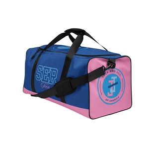 Bolsa de Deporte Azul y Rosa para Adolescentes, Bolsa de Viaje, Bolsa de Gimnasio Espaciosa, Bolsa de Viaje de Fin de Semana con Correa de Hombro Ajustable - Product Image 5