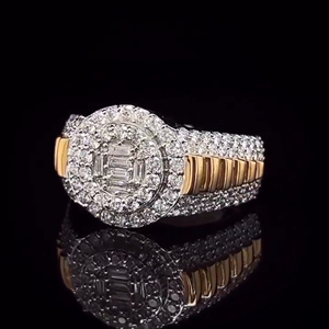 High Quality Men's 925 Sterling Silver <b>Ring</b> 14K Gold Custom VVS Moissanite <b>Pop</b> Hip Hop Style Fine Jewelry for Weddings Parties - Product Image 3