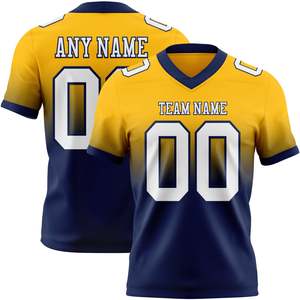 เสื้อฟุตบอลอเมริกันไซส์พลัสแบบสั่งทำพิเศษ พร้อมแขนสั้น ปักโลโก้ตามต้องการ พิมพ์ลายด้วยความร้อน สำหรับทีมและสโมสร - Product Image 1