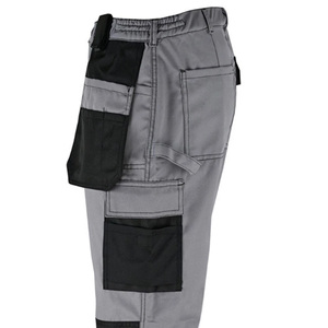 Men's Gray <b>Work</b> <b>Pants</b> With <b>Black</b> Reinforced Pockets And Abrasion Resistance Features For Industrial Use - Product Image 4