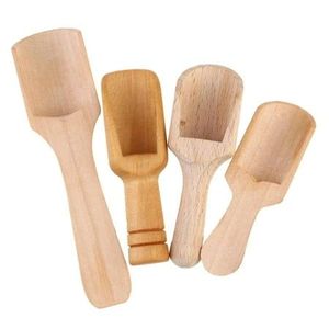 Cuillère en bois réutilisable et écologique avec longues et petites poignées pour poudre de café, feuilles de thé et sel de bain (capacités de 10 ml à 30 ml) - Product Image 2