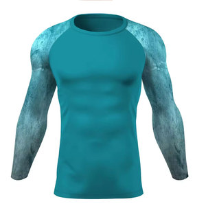 Factory Price Hot Sale Custom Eco-Friendly Breathable Quick Dry <b>Compression</b> Rash Guard <b>Shirt</b> for <b>Men</b> Polyester/Nylon Bestselling - Product Image 5
