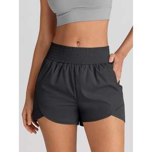 2025 2025 Shorts athlétiques taille haute pour femmes XS taille Gym entraînement pantalons de Sport décontractés avec poches pour la course - Product Image 3