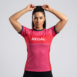 Camisetas de Remo de Manga Corta para Mujer, Camiseta de Remo con Cuello Redondo, Camiseta de Fútbol Sublimada - Product Image 1