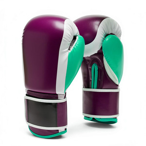 6oz Professional Boxing <b>Gloves</b> PU Leather Training MMA <b>Gloves</b> Hook and Loop Wrist Waterproof Sparring <b>Gloves</b> Custom Logo - Product Image 3