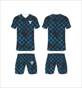 Custom Sublimated V-Neck Soccer Jersey Set Short Sleeve Moisture Wicking Polyester Adult Summer Sportwear - Product Image 5