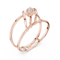 Bague en diamant CVD de luxe cultivé en laboratoire, entrelacée, personnalisée, en or multicolore et platine certifiée, avec bande en forme de X imbriquée, bijoux fins