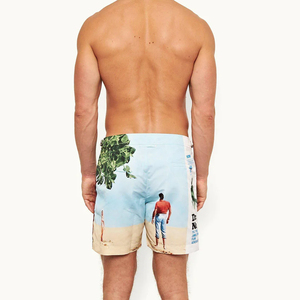 Short de bain décontracté pour homme, motif James Bond Dr. No, sublimation, séchage rapide, taille mi-haute, braguette boutonnée, longueur courte, 100 % polyester - Product Image 3