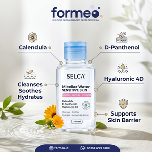 Agua Micelar OEM/ODM para Piel Sensible 100ml, con Caléndula, D-Pantenol y Ácido Hialurónico 4D, Limpiador Facial de Marca Privada para el Cuidado Facial - Product Image 1