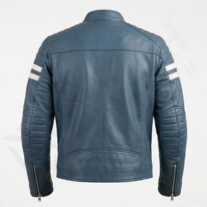 Veste de moto en cuir véritable pour homme de qualité supérieure, nouvelle arrivée, vestes de moto d'hiver, protections amovibles, personnalisables - Product Image 2