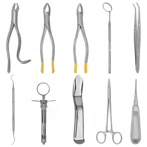 Juego de Instrumentos de Cirugía Oral, Juego de Herramientas Dentales de Cirugía Oral de 10 Piezas, Sonda para Limpieza de Dientes, Espejo Bucal de Dentavex - Product Image 6