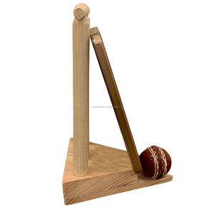 Organisateur de bureau en bois multi-compartiments, support pour stylos et téléphone en forme de wicket de cricket, accessoire de table en bois naturel, cadeau personnalisé - Product Image 6