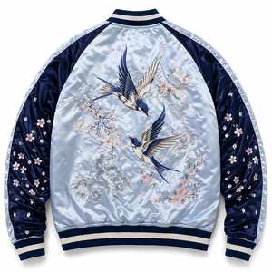 Nouvelle veste varsity élégante pour homme en cuir véritable et toile, réversible, séchage rapide, personnalisable, logo frontal de haute qualité - Product Image 2