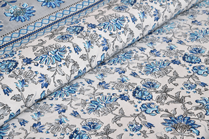Drap plat en coton pur imprimé Jaipur 200TC, toutes saisons, écologique, lavable, durable, doux pour la peau, taille complète - Product Image 4