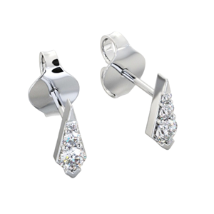 Pendientes de Lujo Chapados en Oro para Mujer, Corte Brillante Redondo, Diamantes para Boda, Compromiso, Regalo, Joyería Fina, Pendientes de Diamantes para Mujer - Product Image 5