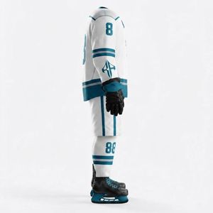 Ensemble d'uniformes de hockey sur glace avec impression par transfert thermique par RIVIAN ATLANTIC, couleur unie, 100% polyester, qualité supérieure pour hommes - Product Image 4