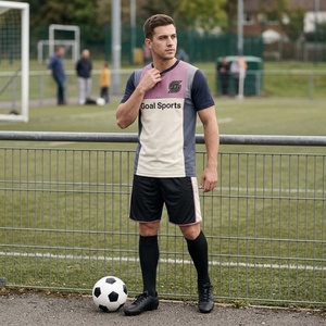 High Quality Wholesale Free Custom Made <b>Soccer</b> Jerseys 100% Polyester Breathable Quick Dry Short Custom Team Cheap Price Low MOQ - Product Image 4