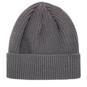 <b>Winter</b> Collection Unisex Gray Knitted Beanie Hat 100% Acrylic <b>Winter</b> Casual <b>Cap</b> Adult 56-58CM Solid Color Computer Knitted Style - Product Image 1