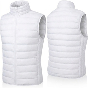 Gilet matelassé imperméable respirant à séchage rapide pour femme, en polyester bleu marine, avec protection UV, fermeture éclair, pour l'extérieur - Product Image 3