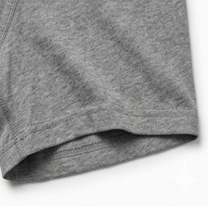 Calzoncillos bóxer de punto 100% algodón para hombre, de tiro medio, lisos, transpirables, con cierre de botón, para dormir - Product Image 4