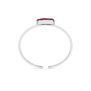 BLAZELS INFINITY 925 Sterling Silver Twister <b>Bracelet</b> <b>Ruby</b> Gemstone Rough Shape Natural Bezel Setting Trendy High Finish Women - Product Image 4