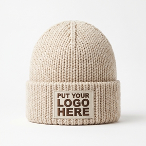 Gorro de Invierno Unisex de Lana Merino, Tejido Acanalado, Ajustable, con Puño Reforzado, Diseño Sólido, para Esquí y Uso Diario Informal - Product Image 1