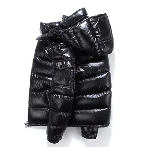 Men Shiny Puffer Black Jacket Men Back <b>Bubble</b> Jackets & <b>Coats</b> 2025 Wholesale winter jacket Stand Casual Knitted Breathable - Product Image 6