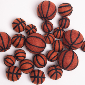 Adorno de Baloncesto de Fieltro de Lana Hecho a Mano, Pelota Deportiva, Juguete Educativo, Guirnalda para Fiesta NBA, Venta al por Mayor, Fieltro y Hilo para Niños - Product Image 5