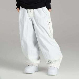 Pantalon cargo oversize tendance pour enfants, coupe ample, jambe large, style hip-hop streetwear, unisexe, pantalon parachute baggy pour enfants - Product Image 6