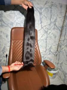 Extensions de cheveux humains droits naturels vierges indiens Tous les rubans droits crépus Longueur étirée Style de vague de couleur naturelle - Product Image 5