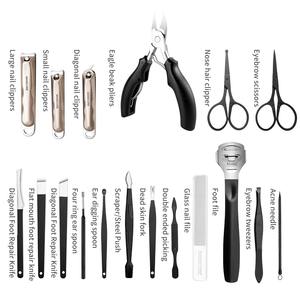 18PCS Professional Stainless Steel <b>Nail</b> Clipper Manicure Set Pedicure Scissor Cuticle Nipper <b>Nail</b> <b>Tool</b> Durable Toenail Grooming - Product Image 6