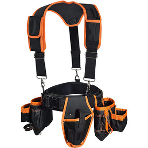 Wholesale cheap price <b>tool</b> <b>belt</b> Adjustable <b>Tool</b> <b>Belt</b> With Dual Pockets And Shoulder Straps For Construction Workers - Product Image 5
