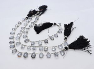 ลูกปัดคริสตัลทรงลูกแพร์เคลือบผิวธรรมชาติ AAA ขนาด 6x8-9x11 มม. ลูกปัดพลอยคริสตัลทรงลูกแพร์เคลือบผิวธรรมชาติ - Product Image 6