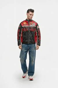 Chaqueta Bomber Retro Personalizada 2026, Chaqueta de Invierno de Poliéster Suave, Talla XL, Bordado, Ropa de Motociclismo y Automovilismo - Product Image 4