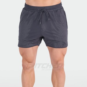 Shorts Deportivos Personalizados de Cintura Media Antiarrugas con Bordado en Tela de Lona para Hombre, Pedidos al por Mayor - Product Image 1