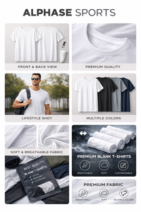 Chemises pour hommes 100 % coton, col rond, unies, entièrement personnalisables, écologiques, respirantes, à manches courtes et coupe ample – Collection Premium 2026 - Product Image 5