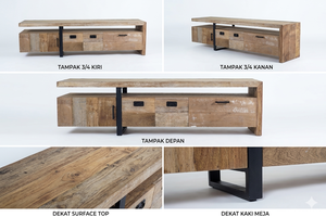 Mueble para TV de Madera Maciza Contemporáneo, Ecológico y Duradero, Estilo Minimalista Escandinavo con Acabado Natural para Sala de Estar - Product Image 6